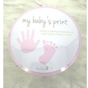 Tiny Ideas My Babys Print Handprint Footprint Tin Keepsake Kit Pink